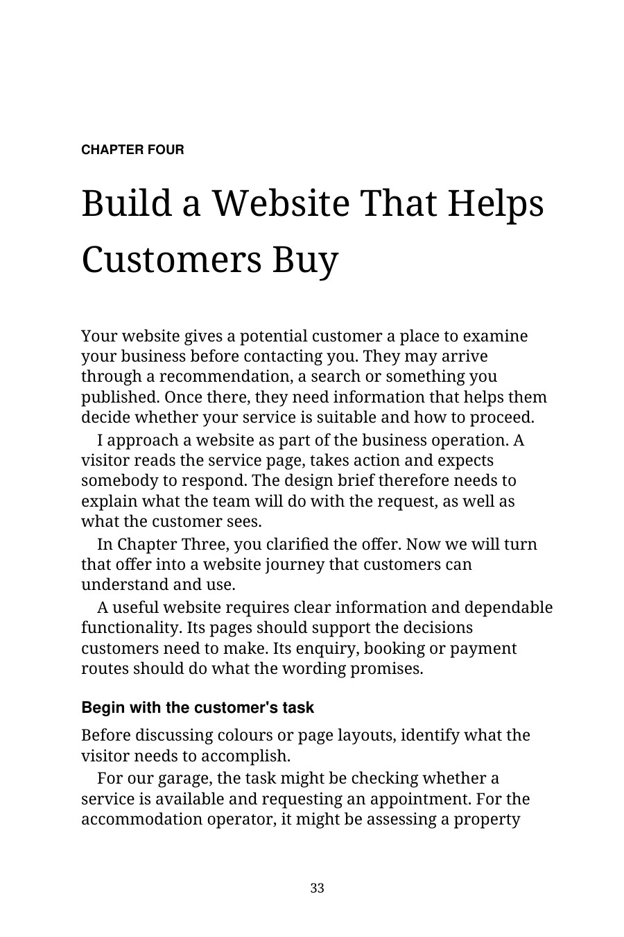 Chapter Four: Build a Website That Helps Customers Buy