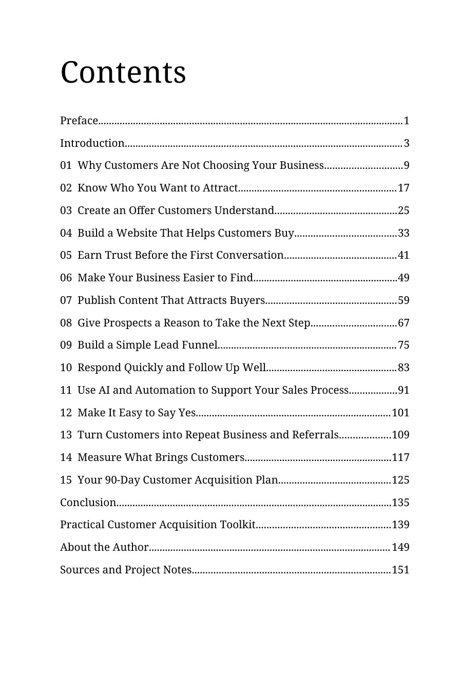 Full table of contents
