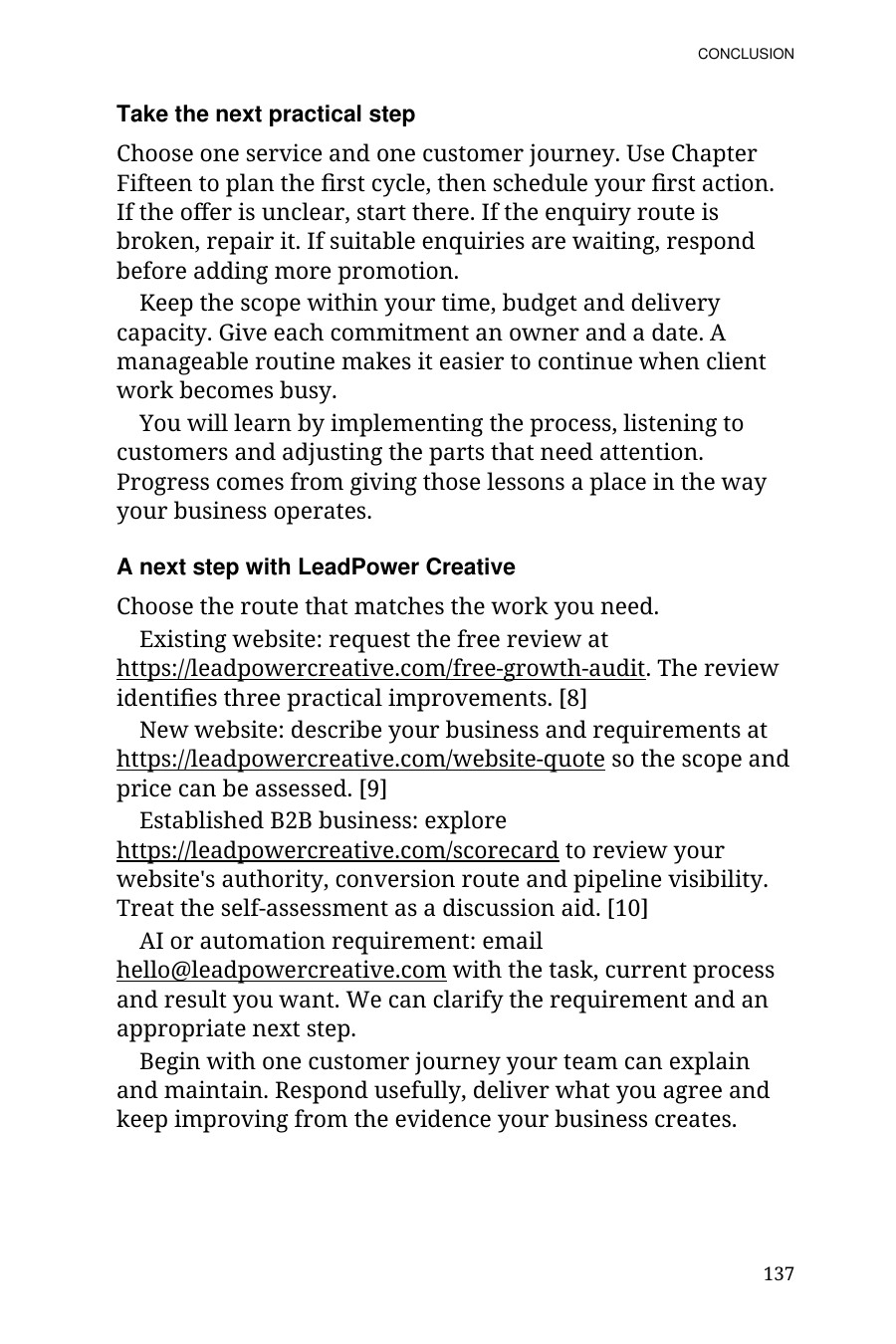 Conclusion with practical next steps
